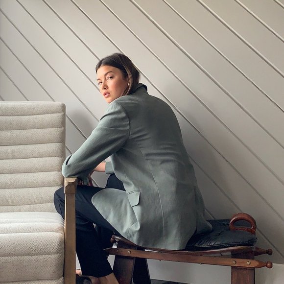 ARITZIA Wilfred Vito Single-Breasted Linen Blazer - Picture 6 of 13